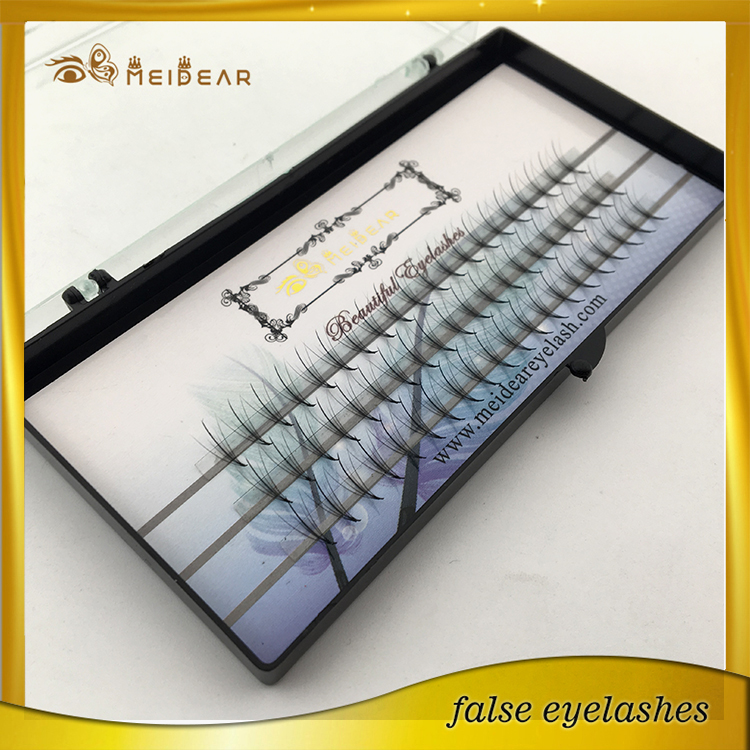 High quality design custom package pre-fanned volume eyelashes extension